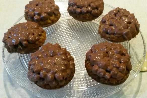 Cupcakes de amaranto con ganache de coco y chocolate