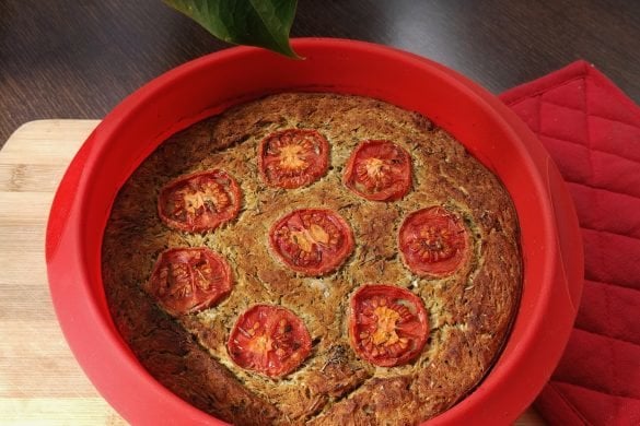 Tarta salada de calabacín: vegana y sin gluten