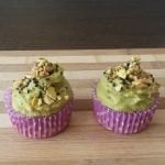 Cupcakes salados de garbanzos con ganache verde