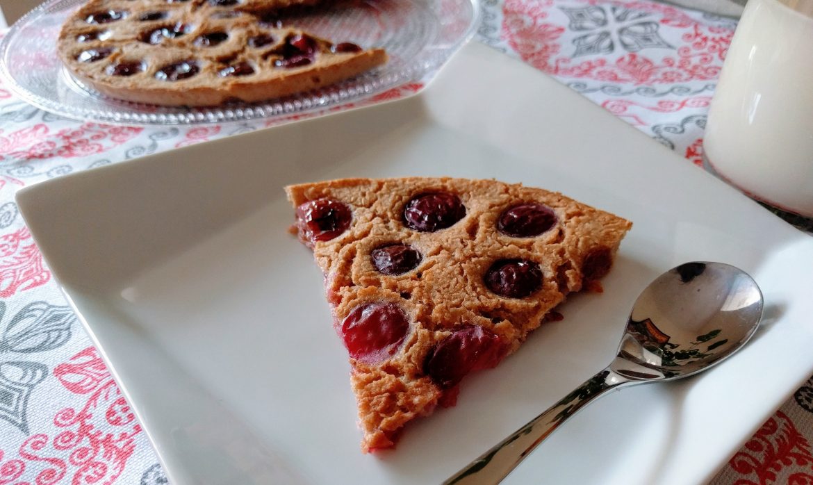 Cherry vegan clafoutis: a summer cake