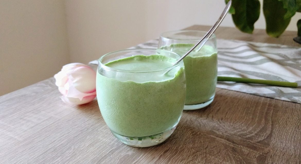 Batido verde helado