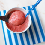 Sorbete vegano de fresa