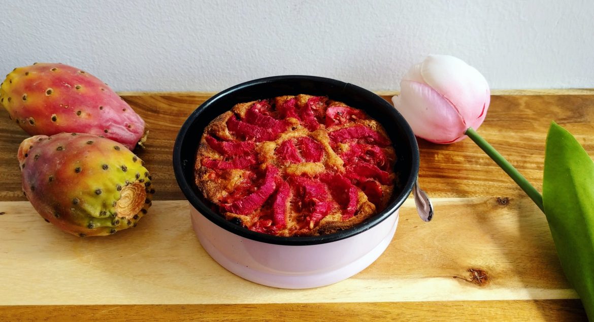 Gluten-free Coconut cake with prickly pears