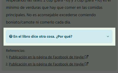 Explicación sobre las diferencias de la Masterfood y el libro