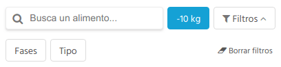 Filtros adicionales de la Masterfood