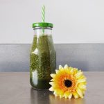 Smoothie verde con cacao