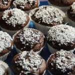 Muffins de cacao y coco