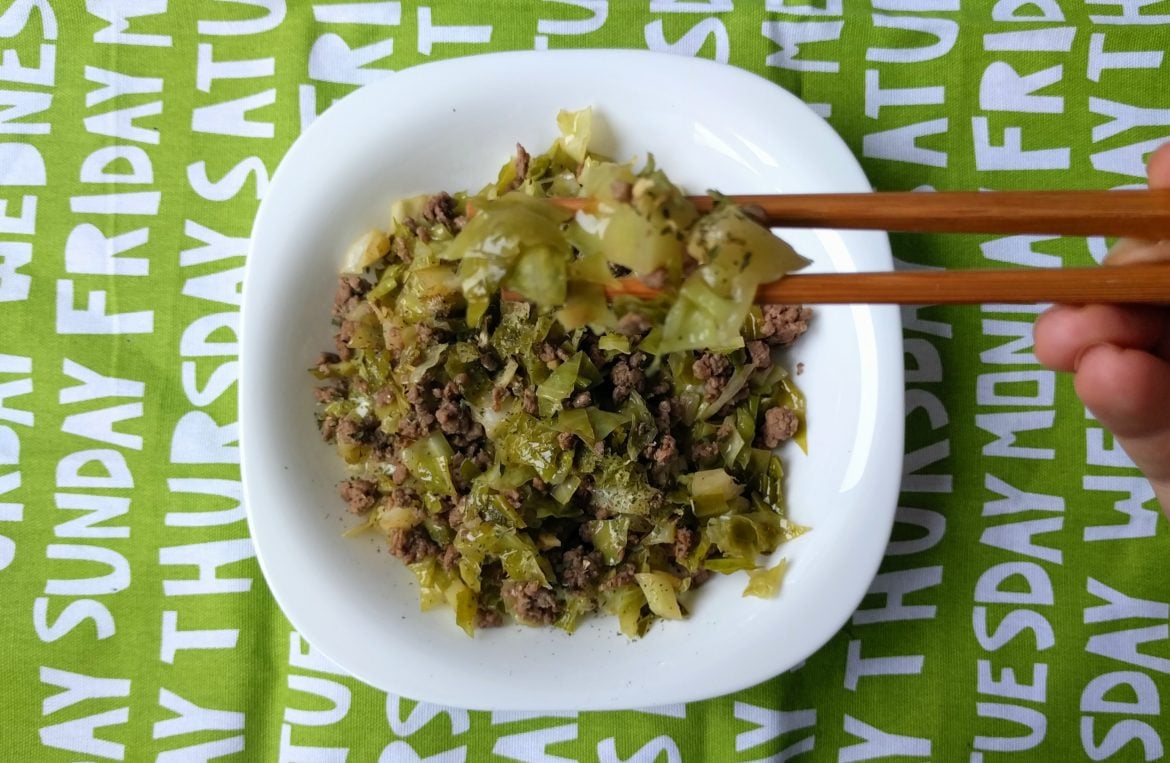 Pork & Spiced Cabbage Bowl