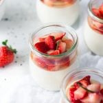 Panna cotta de avena con fresas