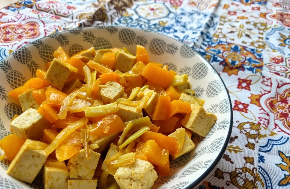 Yellow vegan curry