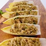 Endive leaves stuffed with tuna