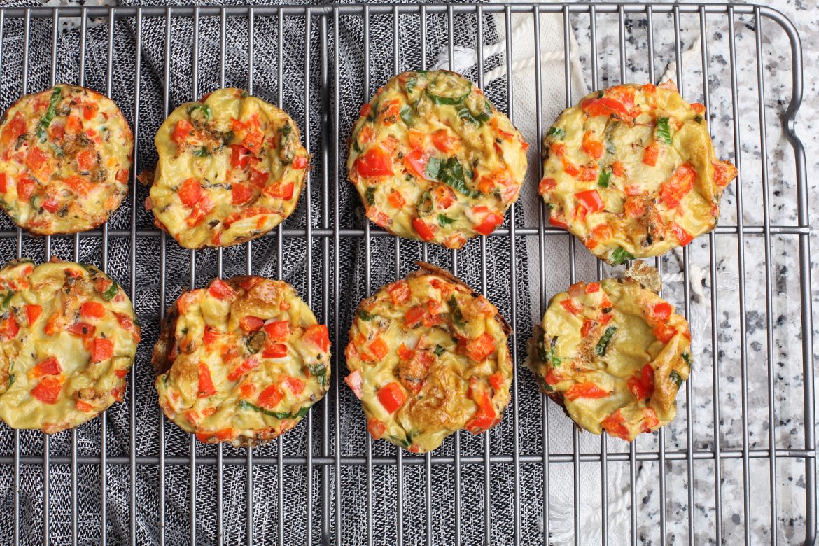 Swiss chard & peppers muffins