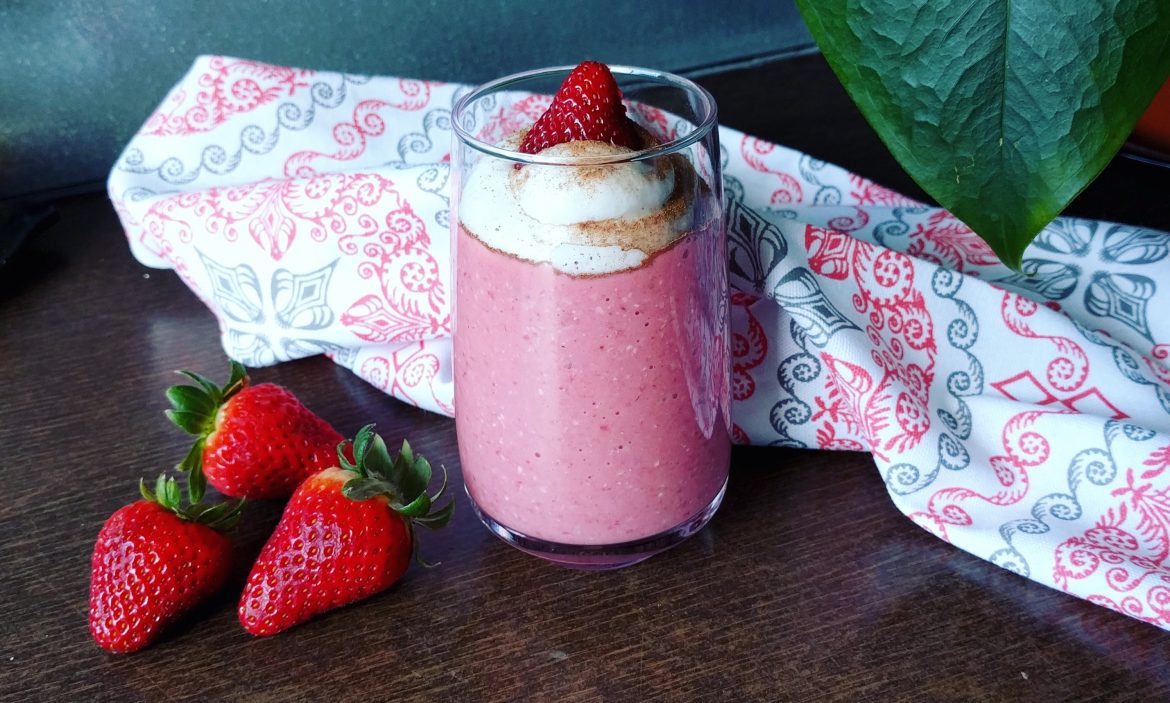 Smoothie de Fresas y Avena con Merengue – Desayuno Fase 1 DMA
